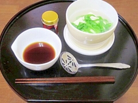 蕎麦好き必見☆　一人前の「そば湯々豆腐」